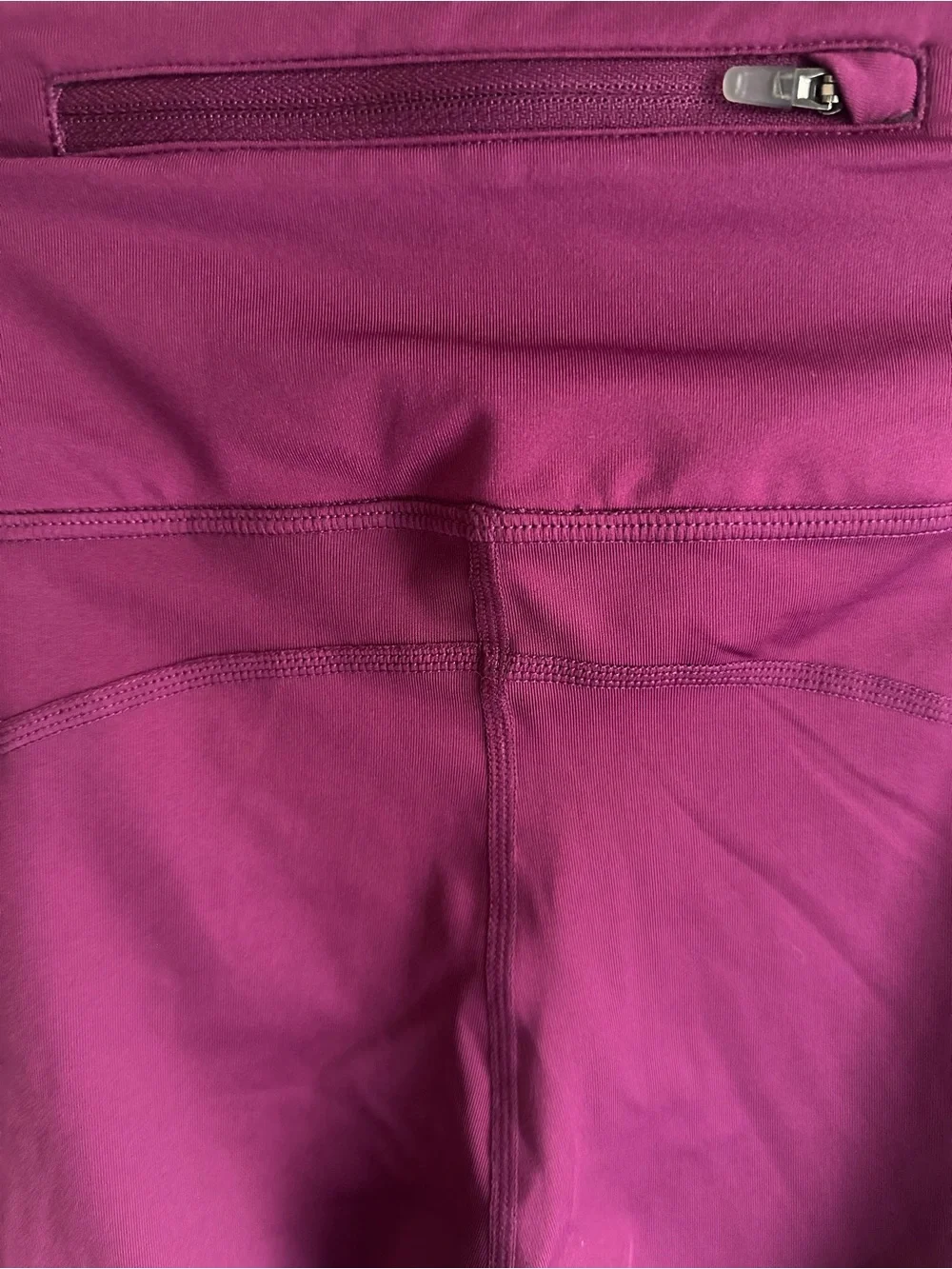 Nike Air Dri-FIT Women’s Large Running Leggings Purple Black Mesh Zip Pockets